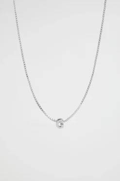 Woman Seed Heritage Jewellery-Silver Initial Necklace