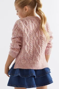 Girl Seed Heritage Knitwear & Sweaters-Spacedye Cable Knit