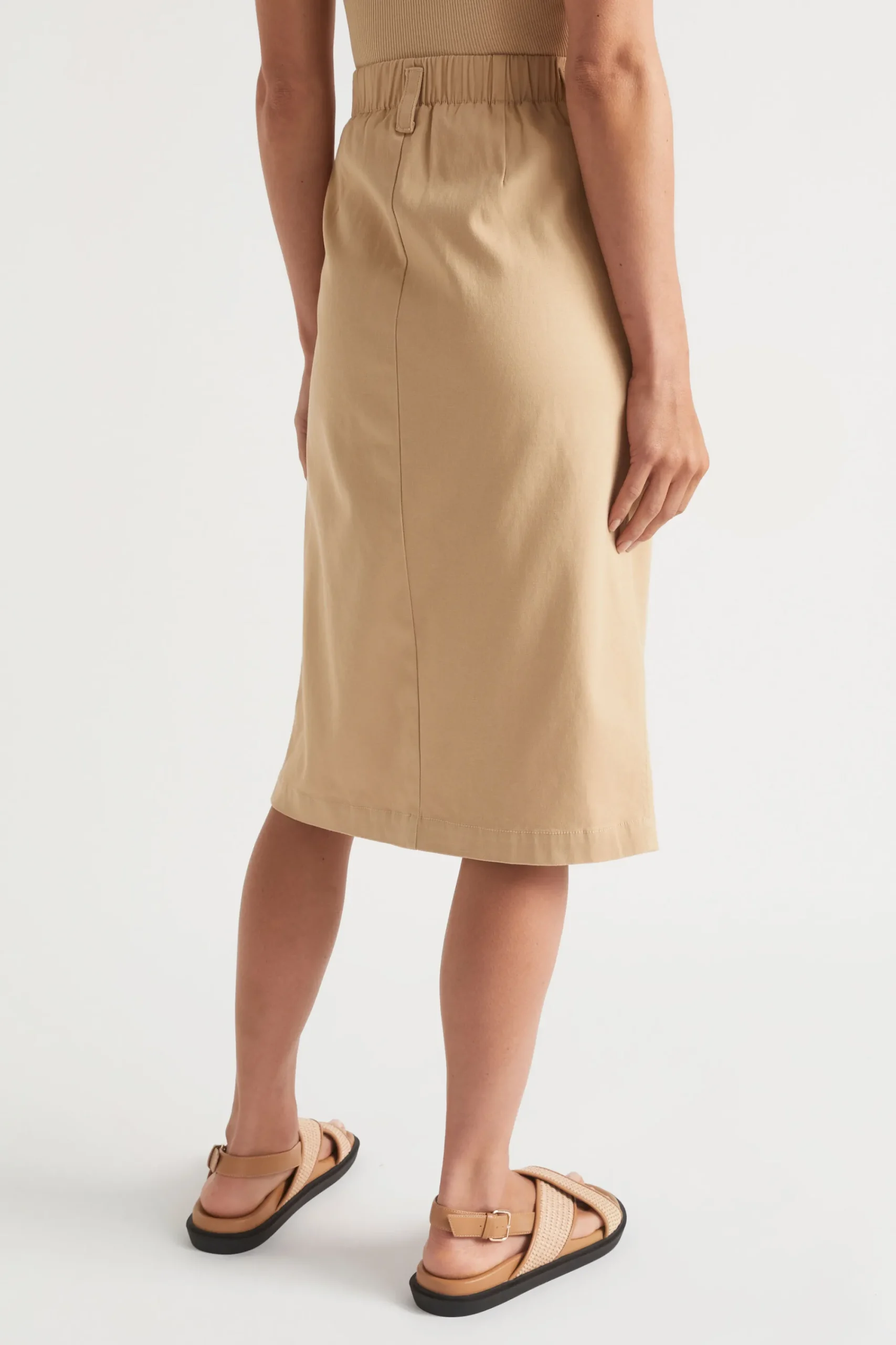 Woman Seed Heritage Skirts-Split Front Midi Skirt