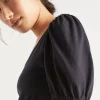 Woman Seed Heritage T-Shirts & Tops-Square Neck Ruched Tee