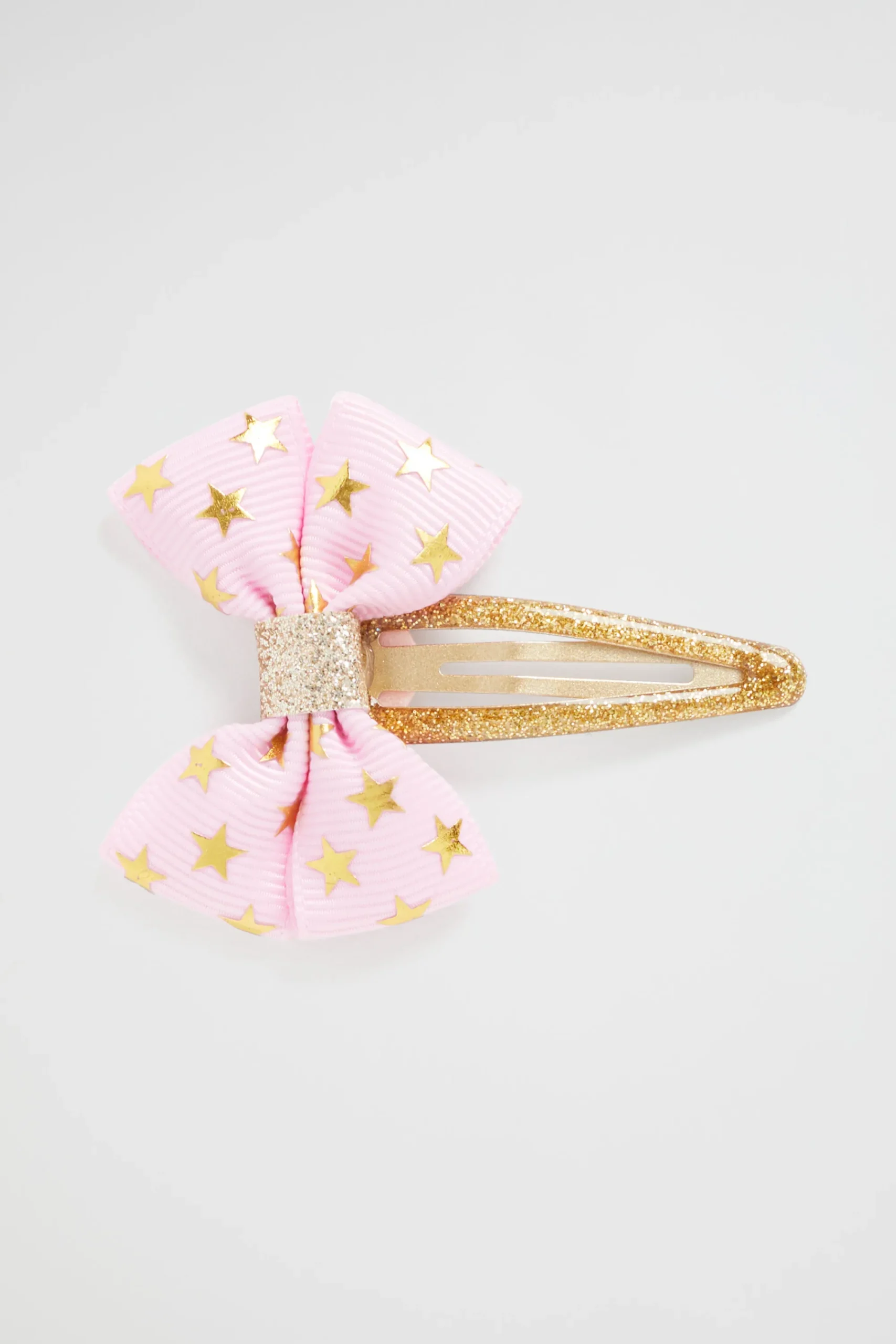 Girl Seed Heritage Hair Accessories-Star Foil Bow Clip