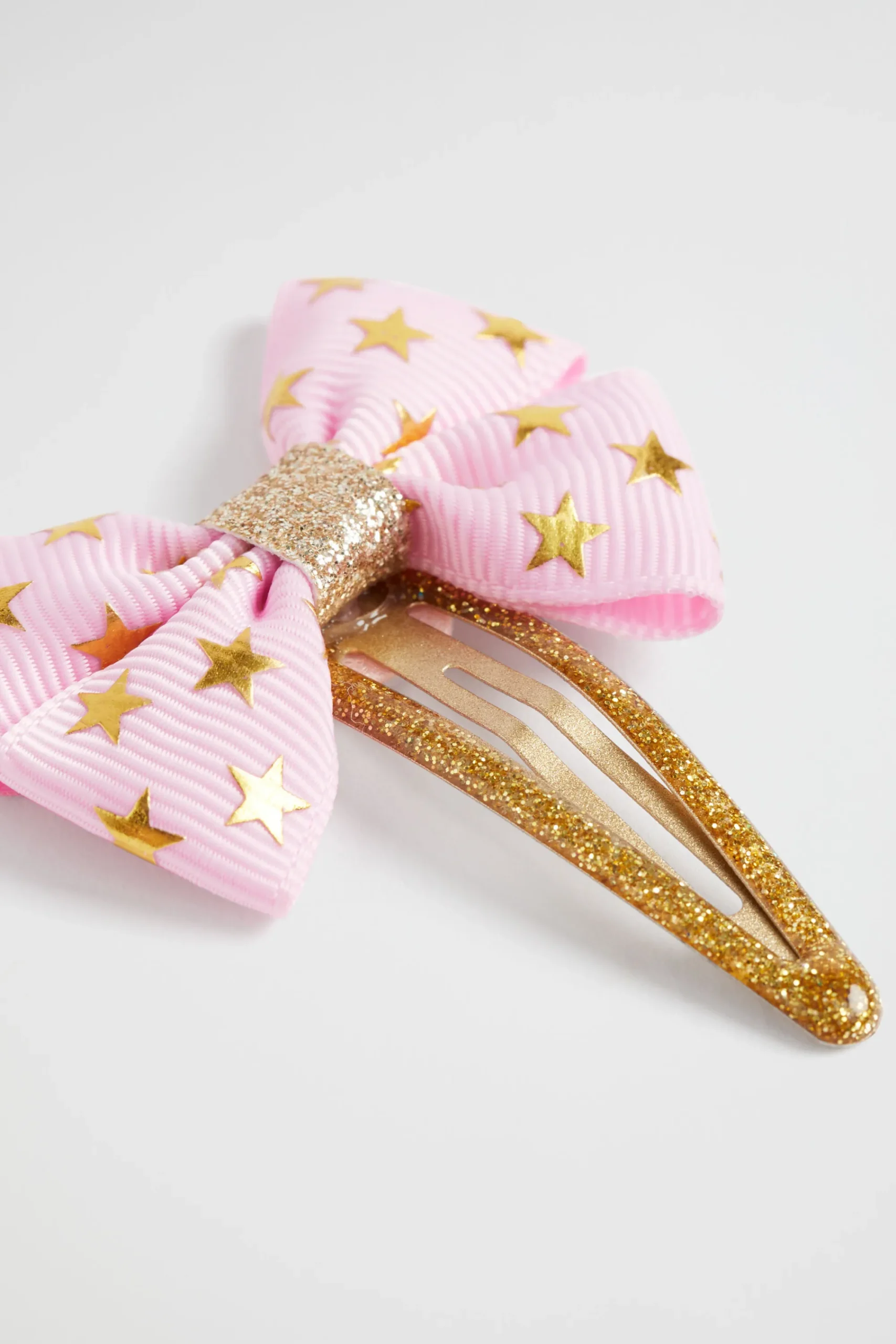 Girl Seed Heritage Hair Accessories-Star Foil Bow Clip
