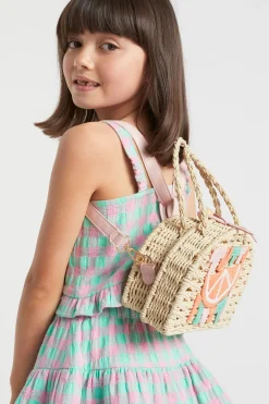Girl Seed Heritage Bags-Straw Convertible Backpack