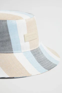 Woman Seed Heritage Hats & Gloves-Stripe Bucket Hat