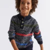 Boy Seed Heritage Knitwear & Sweaters-Stripe Button Knit