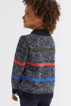 Boy Seed Heritage Knitwear & Sweaters-Stripe Button Knit