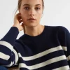 Woman Seed Heritage Knitwear & Sweaters-Stripe Double Knit Sweater