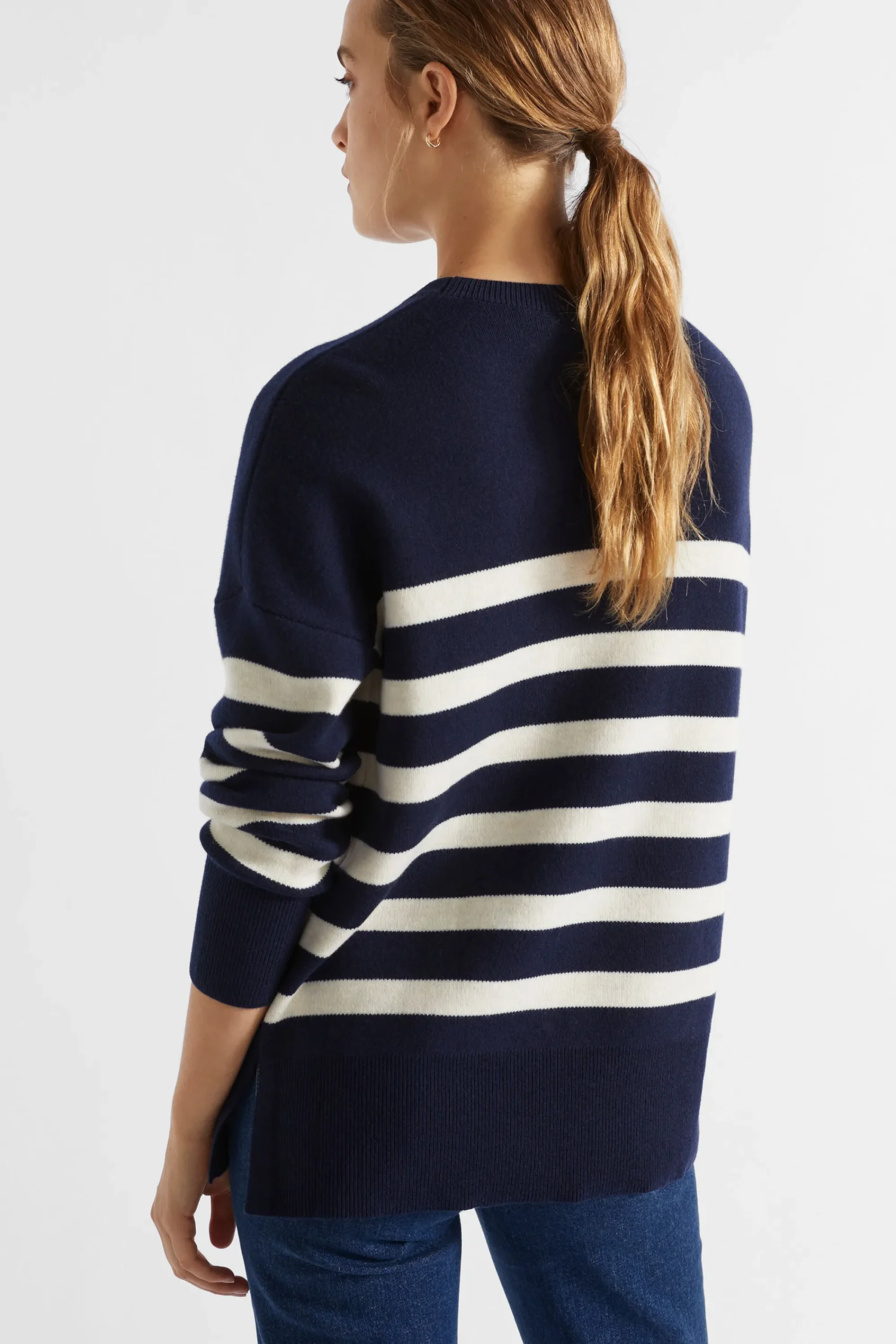 Woman Seed Heritage Knitwear & Sweaters-Stripe Double Knit Sweater