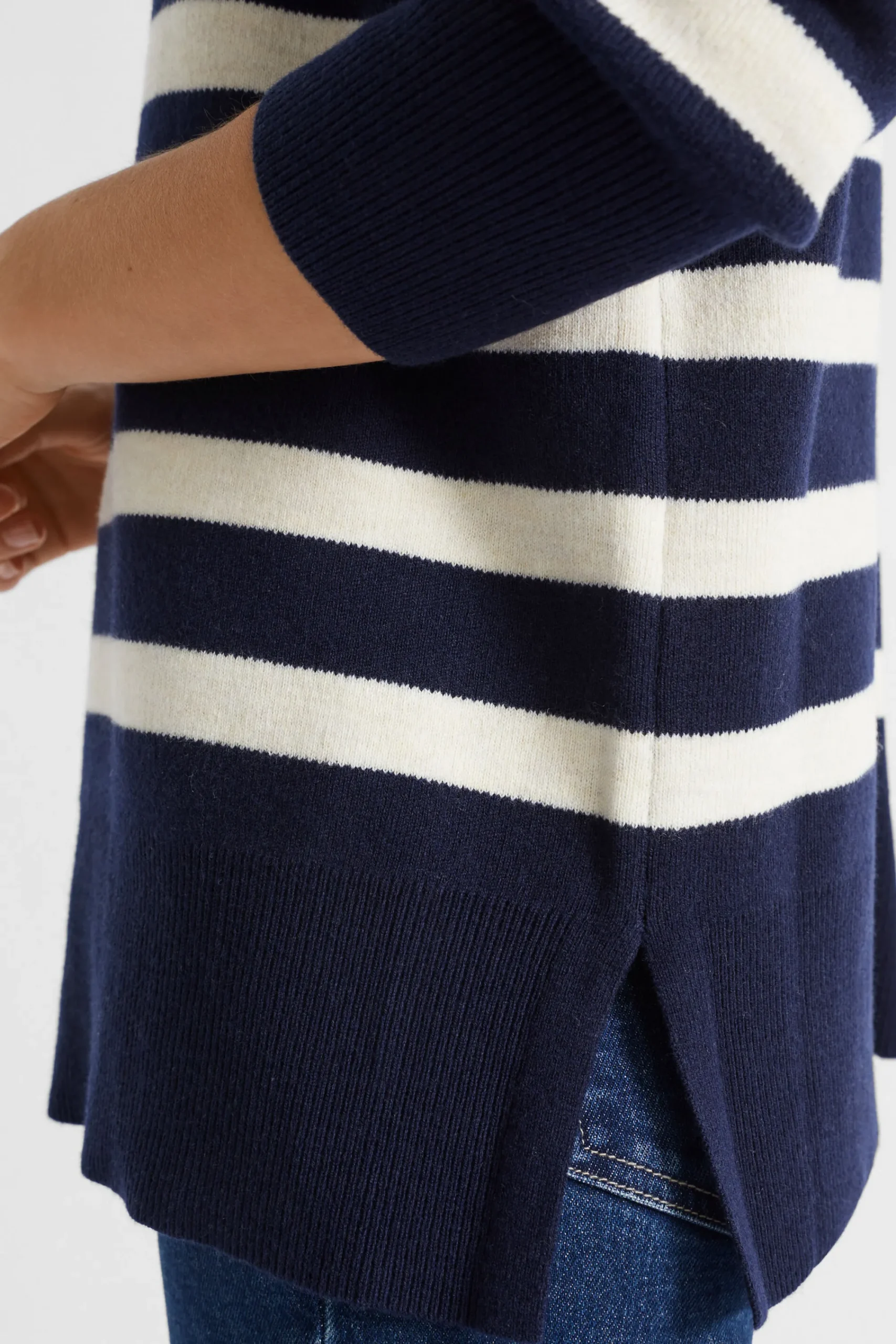Woman Seed Heritage Knitwear & Sweaters-Stripe Double Knit Sweater