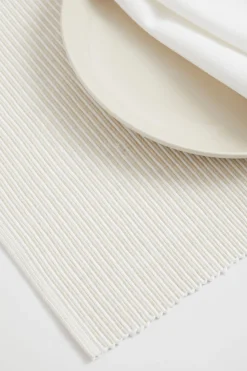 Seed Heritage Kitchen & Dining-Stripe Rib Placemat Set Of 4