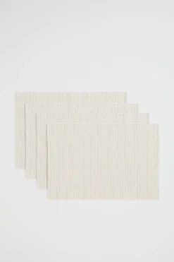 Seed Heritage Kitchen & Dining-Stripe Rib Placemat Set Of 4