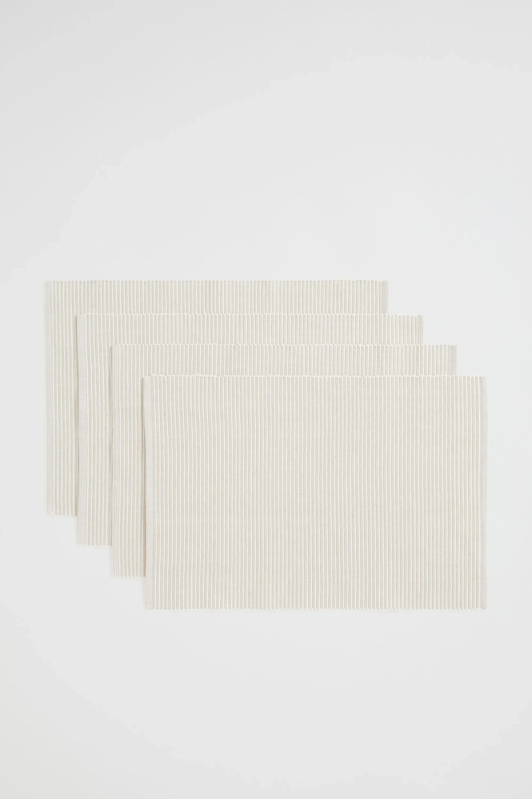 Seed Heritage Kitchen & Dining-Stripe Rib Placemat Set Of 4