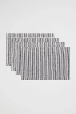 Seed Heritage Kitchen & Dining-Stripe Rib Placemat Set Of 4