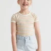 Girl Seed Heritage T-Shirts & Tops-Stripe Rib Tee