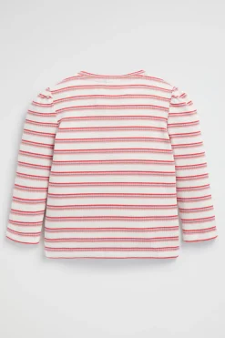 Baby Girl Seed Heritage T-Shirts & Tops-Stripe Rib Tee