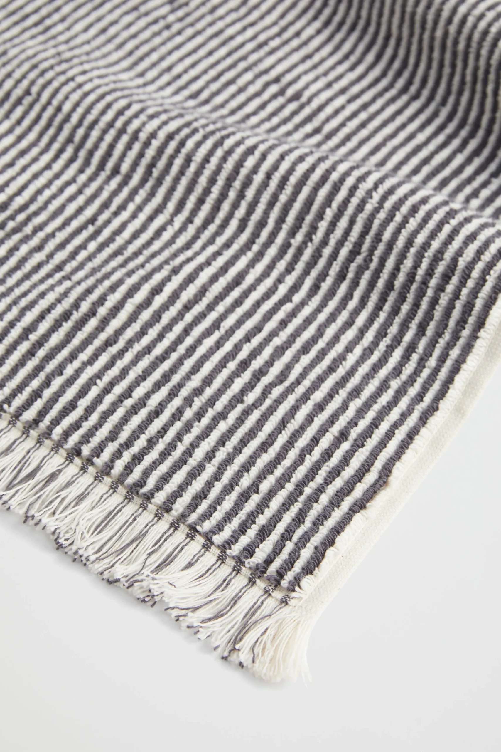 Seed Heritage Bathroom-Stripe Textured Hand Towel