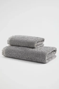 Seed Heritage Bathroom-Stripe Textured Hand Towel