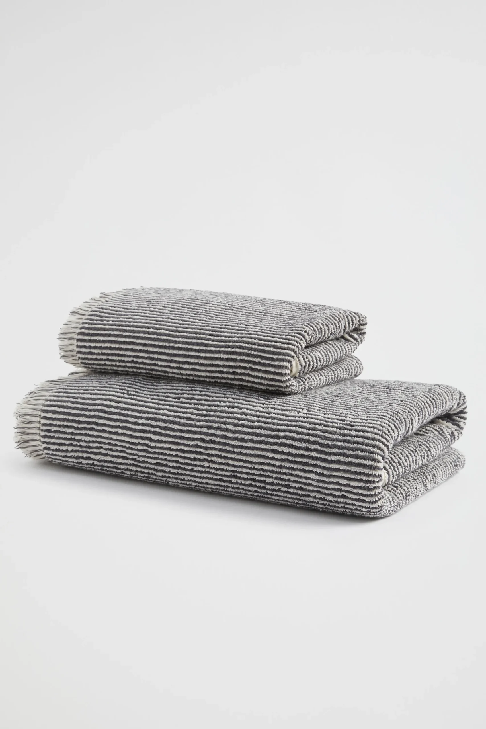 Seed Heritage Bathroom-Stripe Textured Hand Towel