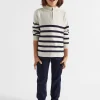 Boy Seed Heritage Knitwear & Sweaters-Stripe Zip Knit