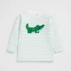 Baby Boy Seed Heritage T-Shirts & Tops-Striped Croc Tee