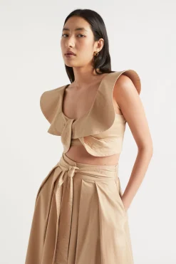 Woman Seed Heritage T-Shirts & Tops-Tailored Flounce Bodice