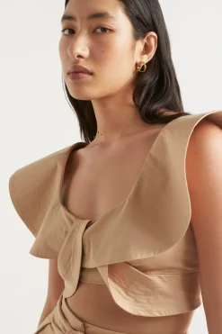 Woman Seed Heritage T-Shirts & Tops-Tailored Flounce Bodice