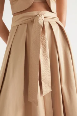 Woman Seed Heritage Skirts-Tailored Maxi Tie Skirt