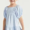 Girl Seed Heritage Dresses-Textured Cotton Dress