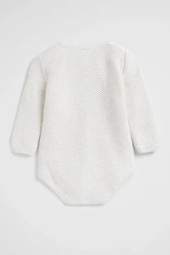 Newborn Seed Heritage Knitwear & Sweaters-Textured Knit Romper