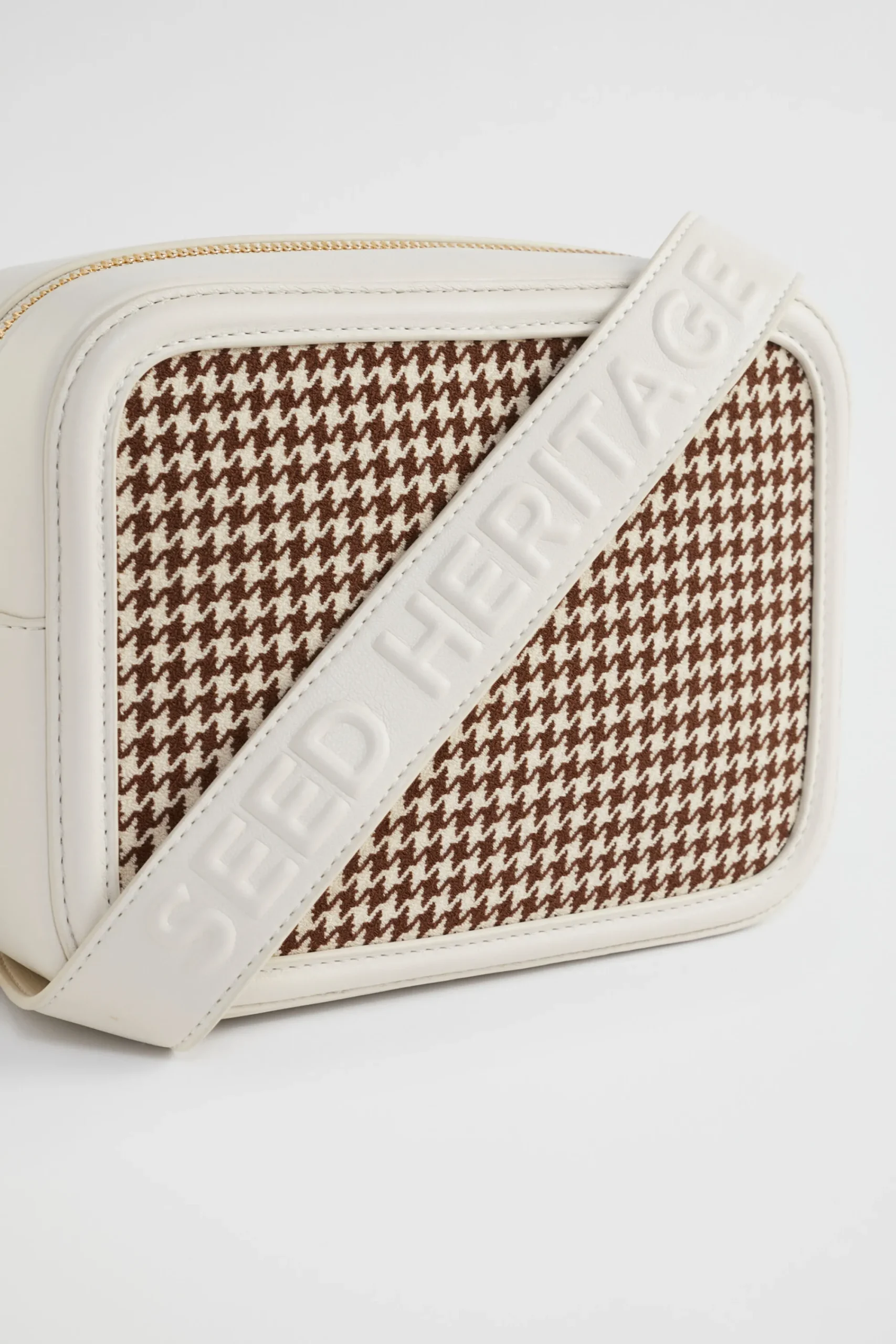Woman Seed Heritage Cross Body-Textured Logo Crossbody Bag