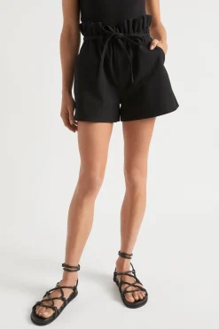 Woman Seed Heritage Shorts-Textured Paperbag Tie Short
