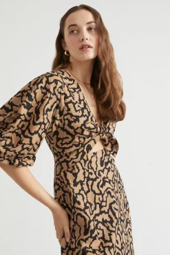 Woman Seed Heritage Dresses-Tie Front Dress