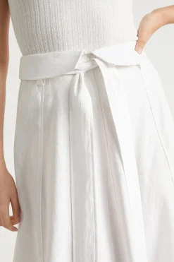 Woman Seed Heritage Skirts-Tie Panel Midi Skirt