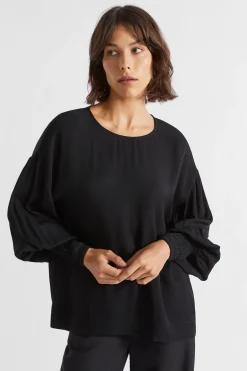 Woman Seed Heritage T-Shirts & Tops-Twill Billow Blouse