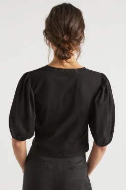 Woman Seed Heritage T-Shirts & Tops-Twist Front Blouson Sleeve Top