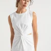 Woman Seed Heritage T-Shirts & Tops-Twist Front Cut Out Tank