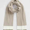 Woman Seed Heritage Scarves & Kaftans-Two Tone Rib Knit Scarf