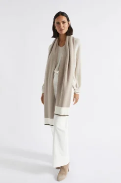 Woman Seed Heritage Scarves & Kaftans-Two Tone Rib Knit Scarf