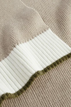 Woman Seed Heritage Scarves & Kaftans-Two Tone Rib Knit Scarf