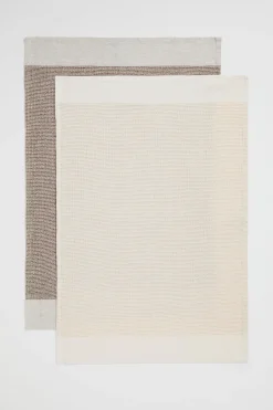 Seed Heritage Kitchen & Dining-Waffle Teatowel Set Of Two
