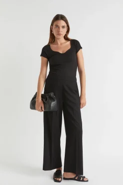 Woman Seed Heritage Pants-Wide Leg Elasticated Pant