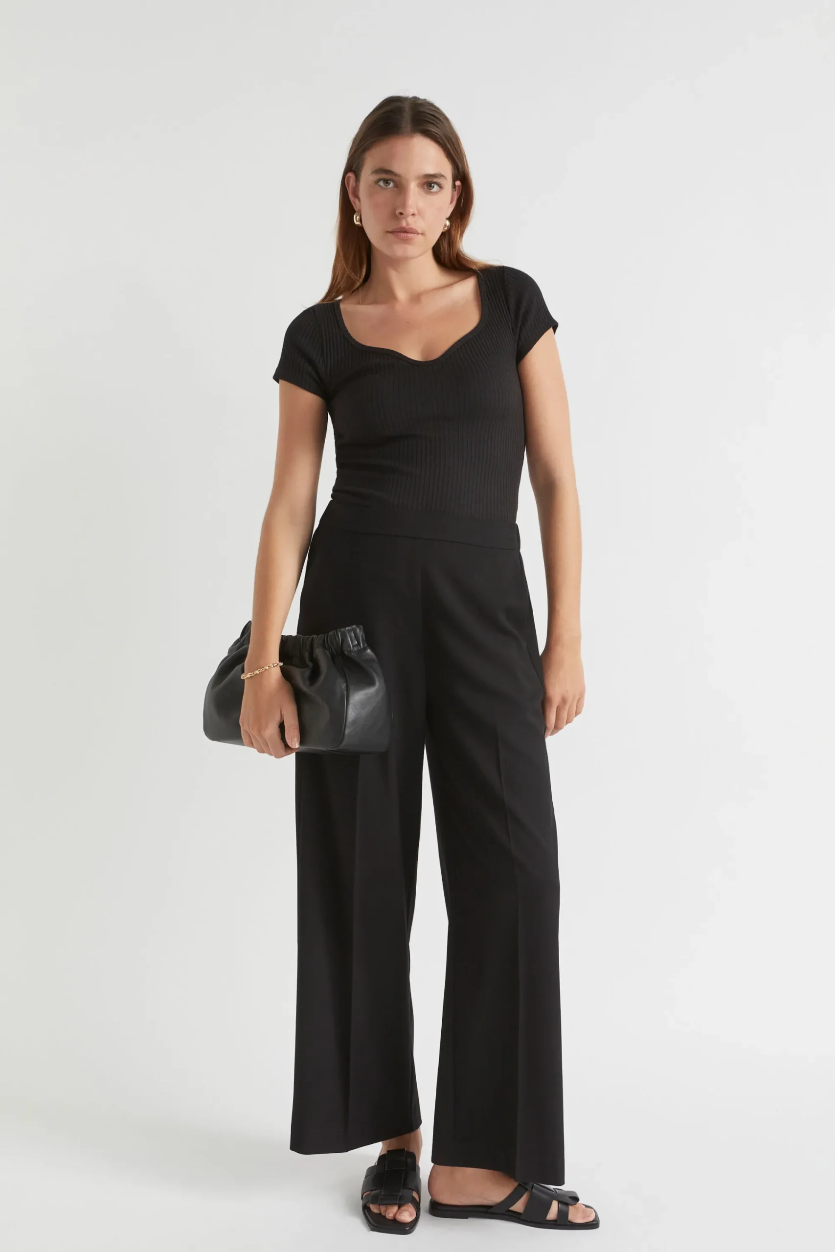 Woman Seed Heritage Pants-Wide Leg Elasticated Pant