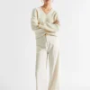 Woman Seed Heritage Pants-Wool Blend Belt Pant