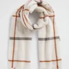 Woman Seed Heritage Scarves & Kaftans-Wool Blend Check Scarf
