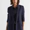 Woman Seed Heritage Jackets & Vests-Wool Blend Relaxed Blazer