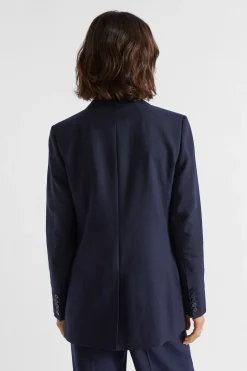 Woman Seed Heritage Jackets & Vests-Wool Blend Relaxed Blazer