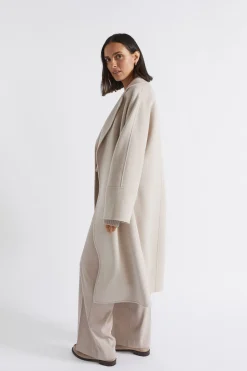 Woman Seed Heritage Jackets & Vests-Wool Blend Relaxed Coat