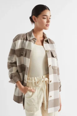Woman Seed Heritage Jackets & Vests-Wool Blend Shacket