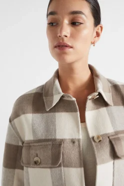 Woman Seed Heritage Jackets & Vests-Wool Blend Shacket