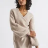 Woman Seed Heritage Knitwear & Sweaters-Wool Blend Wrap Sweater